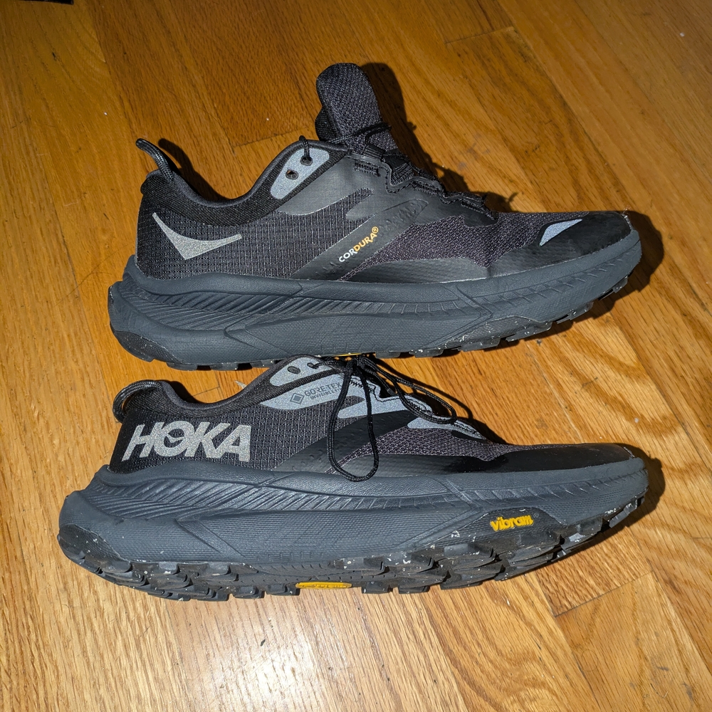Hoka Black Transport GTX Trail Running Shoes, 5.5